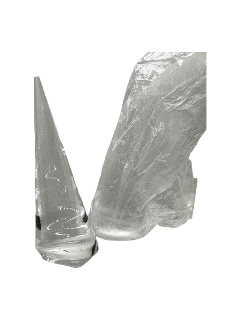 2 Acrylic Ring Display Stand Cone Shape 3 In NWP Modern Elegant